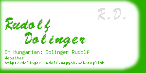 rudolf dolinger business card
